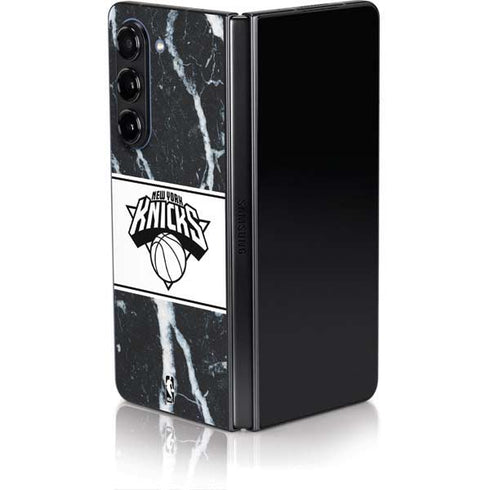 NBA New York Knicks Marble Galaxy Z Fold5 5G Skin